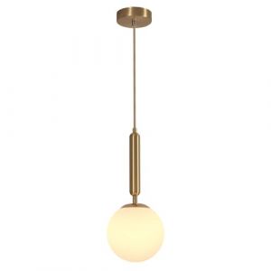 DELIPOP Suspension Luminaire Moderne, Cr&eacute;atif Lustre Plafonnier en Verre Boule Blanche, Vintage M&eacute;tal E27 Lampe Suspension pour Chambre Salon (POP-MALL, neuf)