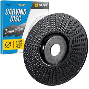 GRAFF Disque Bois Meuleuse 115mm – Disque de Sculpture sur Bois – Disques de Meulage pour Façonner, Meuler et Couper – Outils Bois Menuiserie 115 mm, Roues pour Meuleuse d'angle (UAB Handproftools, neuf)