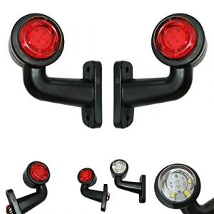 Formplas Lot de 2 feux de position pour camion, 12 V/24 V, LED pour remorque, feu de position pour caravane, feu arri&egrave;re pour voiture, feu de contour (kfzgeschaeft, neuf)