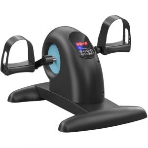 Mini V&eacute;lo d&rsquo;Exercice &Eacute;lectrique pour la Maison, P&eacute;dalier Silencieux avec 20 Niveaux de Vitesse, &Eacute;cran LCD, Mouvement Avant et Arri&egrave;re, Entra&icirc;nement en Position Assise &agrave; Domicile ou au Bureau (Healfith, neuf)