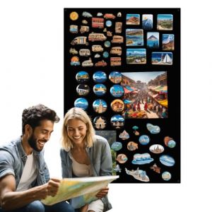 Anwicar Tableau Magnétique - Tableau Effaçable en Acier - Idéal pour Aimants et Notes - Tableau Noir Magnétique Mural - Compatible avec Marqueurs Craie - Kit de Montage Inclus - 100x80 cm - Noir (Anwicar, neuf)
