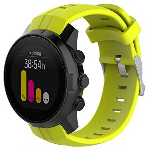 Yikamosi Compatible avec Suunto Ambit 3 Vertical Bracelets,libération Rapide Silicone Souple Fermoir en Acier Inoxydable Remplacement Bracelet pour Suunto Ambit 3 Vertical/Spartan Sport,Vert (Yikamosi, neuf)