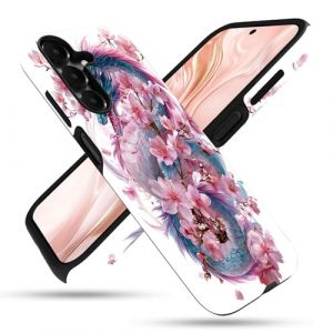 FGDRFGRW Coque con&ccedil;ue pour Samsung Galaxy A15 5G, coque 2 couches TPU + PC, housse de protection antichoc - Dragon fleur de cerisier (MAKIEE, neuf)