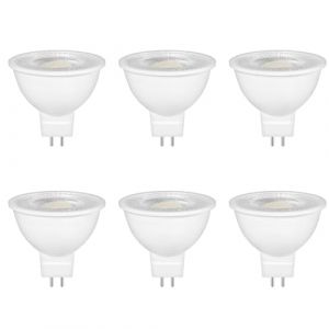 Caldarax Ampoule GU5.3 LED 5W Spot, Blanc Neutre 4000K, &Eacute;quivalent 35W 50W Halog&egrave;ne, 500LM, AC/DC 12V, 120&deg; Angle, GU5.3 Base &agrave; 2 Broches, Non-dimmable, LED Spot MR16 Lampe R&eacute;flecteur, lot de 6 (XiMing Co. Ltd, neuf)
