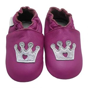 Bemesu bébé ramper chaussures tout-petits chaussures premiers marcheurs filles garçons chaussures cadeau couronne violet (S, UE 18-19) (Bemesu, neuf)