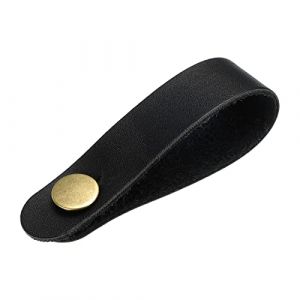 sourcing map Guitare Tête Sangles, Guitare Cuir Manche Adaptateur Sangles Cravate Noir pour Guitare (Weisser Berg, neuf)
