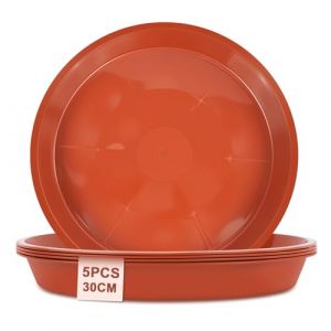 vsshe 5pcs Soucoupe Pot Fleur Plateaux Plastique Pour Pots Fleurs, Bac D'&Eacute;gouttement Durable Pour Pots de Fleurs, Dessous Pot de Fleur Pour Plantes Pour Jardinage Culture Hydroponique Maison Et Jardin (tirehor, neuf)