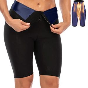 Merlvida Pantalon de Sudation Femmes Sauna Leggings Anti Cellulite Taille Haute Legging Sport Push Up Femme Accélérer Transpiration Compression Pantalon Minceur Effet Sauna pour Jogging Fitness Yoga (Merlvida Direct, neuf)