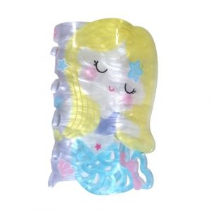 Pince &agrave; cheveux en acrylique avec motif sir&egrave;ne de dessin anim&eacute;, petite pince &agrave; cheveux pour femme, 1 pi&egrave;ce (lot de 1) (baitianminggewg, neuf)