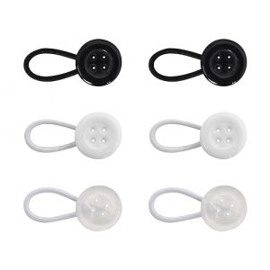 6 Pièces Extension de Bouton Mixte, Extenseurs de Boutons Ajustable en Résine, Extenseurs de Boutons avec un Bon Elastique, Rallonge Bouton pour L'Expansion Du Col, Du Cou, Du Pantalon (10 mm) (hayetview, neuf)
