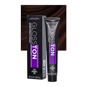 Glosston, Couleur Professionnelle Tonifiante Effet Illuminant, Coloration 0.42 Marron Chatain, Convient aux Cheveux Naturels et Colorés, avec Huile d'Argan, sans Ammoniaque, 100ml (Capello Point - Professional Beauty Milano, neuf)