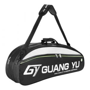 Sac de Raquette de Badminton/Tennis Grande Capacité Sac à Bandoulière pour Organiseur 4-6 Raquettes Portable Sacs d'équipements de Tennis Étanche Sacs de Transport avec Poche de Chaussure/ Vêtement (ITODAUK, neuf)