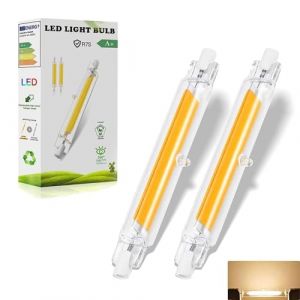 Dvnoua Ampoules R7S LED 78mm Dimmable, LED R7S 10W &Eacute;quivalent &agrave; Lampe Halog&egrave;ne 100W, R7s Led Blanc Chaud 3000K 1000LM, &Eacute;clairage &agrave; Faisceau 360&deg;, Sans Scintillement, lot de 2 (llcllc, neuf)