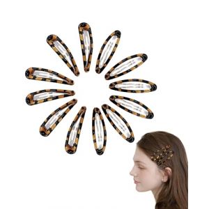 HUVZOR 12 Pi&egrave;ces Barette,Barettes Cheveux,Pince Plate Cheveux,Barrette Cheveux Femme,Barettes Cheveux Fille,pour Fille,Enfant,Femmes,Antid&eacute;rapant(imprim&eacute; l&eacute;opard：7cm) (Volumetech OU, neuf)