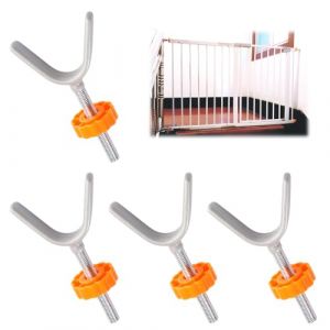 4 Pièces Baby Barrières Boulons en Y, M10 Pression Porte Bébé Filetée, Vis à Pression en Y pour Barrières de Bébé, Orange Tiges en Y Adaptateur pour Barrières de Sécurité et Garde-Corps D'escalier (renyijingUK, neuf)