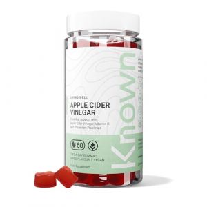 Gummies D&eacute;licieux au Vinaigre de Cidre Known &ndash; 1000mg Vinaigre, Vitamine C, Chrome pour le M&eacute;tabolisme &ndash; Saveur Pomme &ndash; 60 Gummies Vegan, 1 Mois (KnownNutrition, neuf)