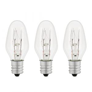 E12 7W Ampoule de Remplacement, Blanc Chaud 2700K, 40LM, AC 230V, Ampoules incandescentes, pour lampe d'orientation, lampe en cristal de sel, lampe en pierre de sel, Veilleuse, Lot de 3 (XiMing Co. Ltd, neuf)