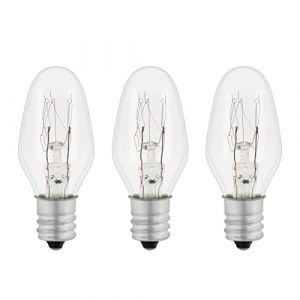 E12 7W Ampoule de Remplacement, Blanc Chaud 2700K, 40LM, AC 230V, Ampoules incandescentes, pour lampe d'orientation, lampe en cristal de sel, lampe en pierre de sel, Veilleuse, Lot de 3 (HAOMEIZHANGWEI, neuf)