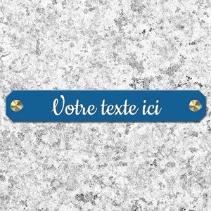 Mygoodprice Plaque Funéraire Gravée Personnalisée 1 à 2 Lignes 14x2,2cm Percée Autocollante Bleu Foncé (my-goodprice, neuf)