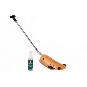 Langer & Messmer ecarteur chaussures pour femmes contre les chaussures ou bottes qui serrent en bois de h&ecirc;tre et un m&eacute;canisme stable en m&eacute;tal incl. assouplisseur cuir chaussure 50 ml B 34/36,5 (Langer & Messmer, neuf)