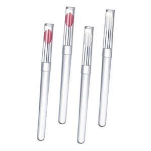 Didiseaon 4pi&egrave;ces Brosse &agrave; L&egrave;vres Silicone Avec Capuchon Applicateurs Pr&eacute;cis Pour L&egrave;vres Outils De Maquillage Portables Et Pratiques (Panvalua, neuf)