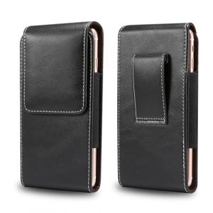 &Eacute;tui de ceinture en cuir de qualit&eacute; sup&eacute;rieure pour iPhone 13 Mini, 12 Mini.SE 2022, 11 Pro, XS, X, SE2020, 8, 7, 6, 6S, 5, 5S, pour homme (Bioassay-EU, neuf)