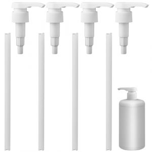 WQDD STANPET Pompe &agrave; Sirop R&eacute;utilisable 28/410-4 Pi&egrave;ces sans Bouteille, D&eacute;bit 5 ML/Pression pour Boissons Concentr&eacute;es sans Sucre, Shampoing et Liquides Alimentaires, Compatible Flacons 500ml et 1L (Stanpet Store, neuf)