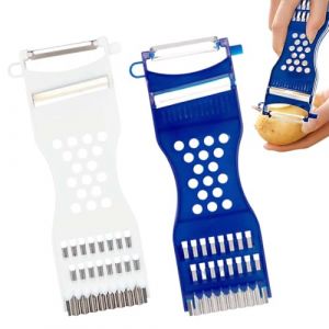 JUGUTA 2 Pi&egrave;ces Rape Legume 6-En-1 Coupe-L&eacute;gumes Multifonction &ndash; &Eacute;plucheur, Spiraliseur, Coupe-Julienne, R&acirc;pe &Agrave; L&eacute;gumes & Fruits, Trancheur De Courgettes, Carottes, Pommes De Terre (ROXYROX FASHION, neuf)