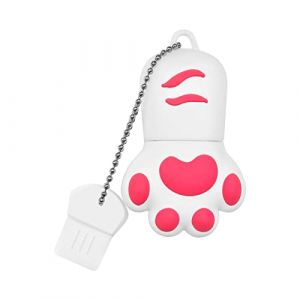 Cle USB 128 Go pour Cadeau, Clé USB Grande Capacité, Flash Drive Mignonne Patte de Chat USB 2.0 MéMoire Stick, Mini Pen Drive Clef USB Originale pour Cadeau, Pc, Tablette Stockage De DonnéEs (Blanc) (DONWEI STORE, neuf)