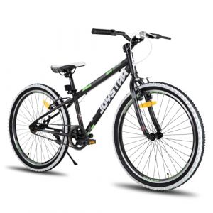 JOYSTAR Lubbock V&eacute;lo 24 Pouces pour gar&ccedil;ons et Filles &acirc;g&eacute;s de 9 &agrave; 13 Ans, VTT Hardtail pour Enfants avec 1 Vitesse, Noir (Sugoo-EU, neuf)