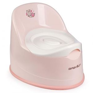 BABYLON Giant pot bebe toilette avec un couvercle, antid&eacute;rapant petit pot toilette b&eacute;b&eacute;, wc enfant avec bol amovible, anatomique pot bebe, gros pot pour enfants, petit pot b&eacute;b&eacute; rose (Kleeblatt GmbH, neuf)