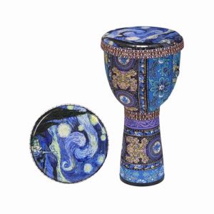 Tambour Djembé, Djembé avec Sangle 8 Pouces Tambour à Main Ultra Léger en Fibre de Carbone PVC pour Débutants Adultes et Enfants (4) (Ctvsoft, neuf)