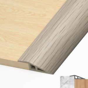 LIHIQIYA Bande de seuil en PVC, profil de transition autocollant, bande de transition pour sol, compensation de hauteur, bande de couverture pour parquet, stratifi&eacute;, seuil (bois d'&eacute;rable, 7 mm &agrave; 10 mm (LIHIQIYA, neuf)