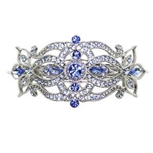 Faship Sapphire Color Blue Crystal Big Hair Barrette by Faship (Fast Media Ships From USA, neuf)