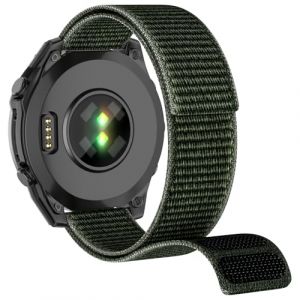 MYSNBKN Bracelet nylon auto agrippant pour Fenix 8 51mm/Fenix 7X Pro/Fenix 7X/Fenix 6X/Fenix 6X Pro/Fenix 5X/Fenix 5X Plus/Fenix 3/Fenix 3 HR, 26mm Quick Dry Ultralight Sport Wrist Band (MYSNBKN-FR, neuf)