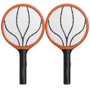 ASPECTEK Raquette Electrique Insectes, 2 PCS Raquette Anti Moustiques Électrique 3000 VRechargeable avec Base Stable Contre Moustiques Mouches Insectes Volants, d'économie d'énergie. (Deals_Republic, neuf)