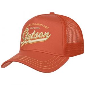 Stetson Since 1865 - Casquette trucker pour homme - Casquette en maille réglable - Avec empiècement en maille - Pour le printemps/été - Casquette rose, vert, taille unique (Chapeaushop, neuf)