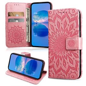 FCAXTIC Coque pour Honor Magic7 Lite 5G, Protection Etui en PU Cuir Portefeuille, Antichoc Housse &agrave; Rabat Compatible avec Honor Magic7 Lite 5G, Rose (FCAXTIC, neuf)