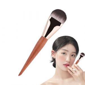 Brosse de fond de teint pour le maquillage liquide, brosse de fond de teint liquide | Brosse de maquillage plat ultra mince,Prépliques doux, applicateur de poignée en bois professionnel (QIQI-line, neuf)
