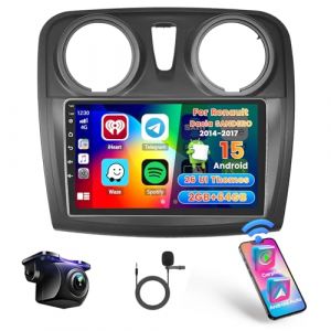 Roinvou 2+64G Autoradio Android pour Renault Dacia Sandero 2014-2017 avec CarPlay sans Fil Android Auto, 9 Pouces Écran 2 DIN Radio MirrorLink avec Wi-FI GPS Bluetooth EQ FM/RDS SWC Caméra de Recul (wenheyou, neuf)