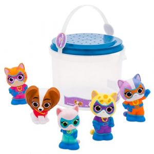Disney Store Official Jouets pour Le Bain SuperChatons, 5 pièces, avec Bitsy, Ginny, Sparks, Buddy et M. Petites Pattes, Seau à Couvercle Tamis, pour Le Bain, la pataugeoire et Le Jardin, 6 Mois et + (Disney Store FR, neuf)