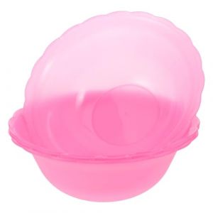 OUNONA 4pi&egrave;ces Bassine Lavabo Plastique pour Camping Bassine Ronde pour Laver le Linge et Bain de Utilisable comme Lavabo pour Visage (Gustell, neuf)