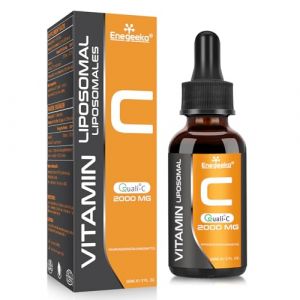 Vitamine C liposomale 2000 mg x 60 ml avec vitamine C Quali®-C, biodisponibilité la plus élevée, booster du système immunitaire, collagène fort, soutien de la peau anti-âge (lot de 1) (super vaule, neuf)