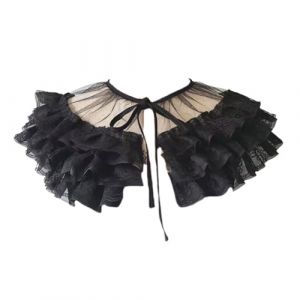 DINSOAVR Cravates, faux cols, chemise femme pull couche col dentelle col volanté col décoratif col amovible col pull chemise col pour décoration de costume (guangzhoujucikejiyouxiangongsi, neuf)