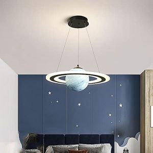 HSLJ1 Acrylique Planète Pendentif Lumière Enfants Chambre Espace Étoile Plafond Lustre Astronaute Led Lampe Suspendue Décor À La Maison Intérieur Fantaisie Luminaire Garçon Lampes Fille Lumières (CONERY FR Factory Lighting, neuf)