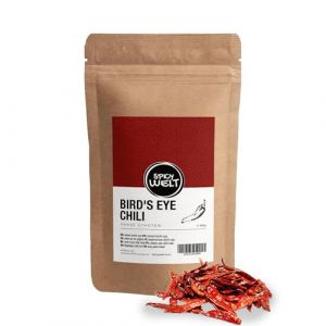 Spicy Welt Piment Oiseau Entier (250g) – Piments Bird's Eye Séchés | Pour Huiles & Sauces Piquantes, Infuser | Puissant, Piquant & Fruité | 100% Naturel, Sans Additifs (Spicy Welt, neuf)