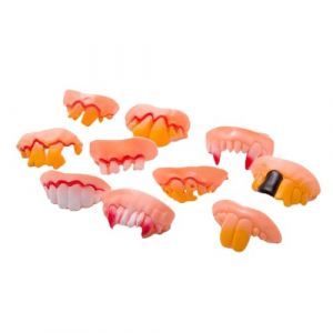 10pcs Dentures Toy Funny Realist Plastic Dent Decoration Accessoires pour Cosplay Costume Party Shows (Haedaxua, neuf)