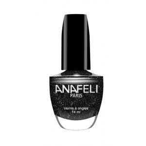 Vernis &agrave; Ongles ANAFELI - Noir n&deg; D03 - Pinceau large pour une application facile (ELDORADA, neuf)