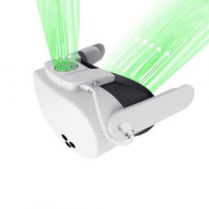 Masque de refroidissement pour Meta quest 3S, Accessoires de dissipation thermique VR Ventilateur anti-buée à débit d'air accéléré réglable pour casque VR (Henqidz, neuf)