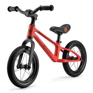 Kinderkraft ETER Draisienne jusqu'à 35 kg, vélo d'apprentissage léger, Roues de 12 ", Cadre en Nylon, Selle réglable en Hauteur, Direction limitée, poignées en Caoutchouc, Design Sportif, Rouge (kk Kinderkraft, neuf)